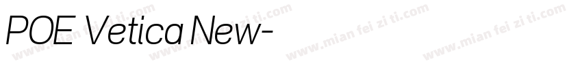 POE Vetica New字体转换